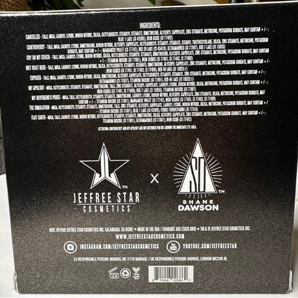 Jeffree Star X Shane Dawson Mini Controversy Eyeshadow Palette Limited Edition - Picture 8 of 9